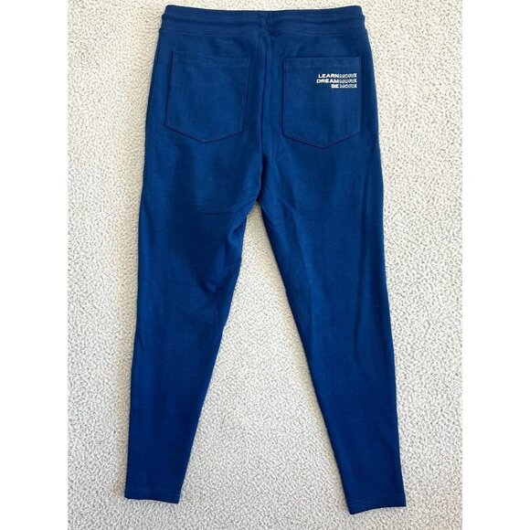 Alphalete Essential Core Joggers High Waist Blue Stretch Tapered Zip Pockets - Picture 2 of 13